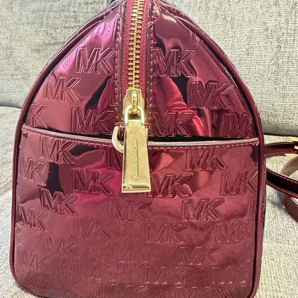 Michael Kors Glossy Burgundy Satchel - Picture 4 of 4